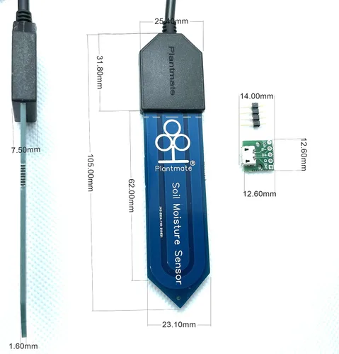 Vista 2 de Sensor capacitivo de humedad del suelo 3.3V compatible con Arduino (2-PAC)