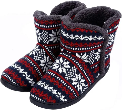 Vista 2 de mujeres felpa polar botín zapatillas invierno espuma memoria interior zapatillas mujeres al aire libre botas zapatos