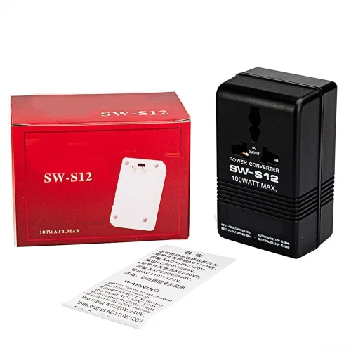 Vista 6 de Transformador convertidor de voltaje de doble canal para subir o bajar 100 W para CA 110 V 120 V a 220 V 240 V adecuado para pequeños