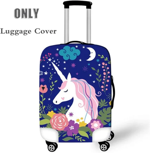 Vista 2 de OSVINO Funda de equipaje de dibujos animados lindo unicornio protector de maleta de viaje elástico duradero Unicornio E
