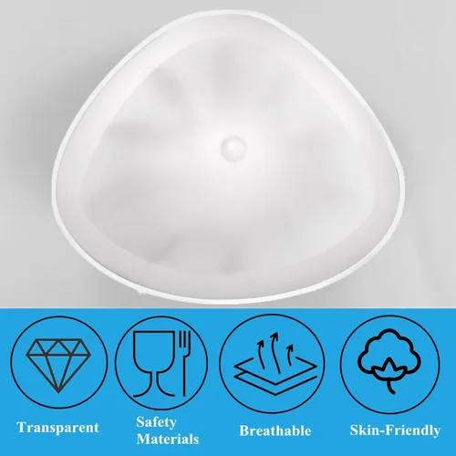 Vista 2 de Mastectomía Prótesis de mama para mujeres de silicona para cirugía Almohadilla artificial transparente solo una pieza