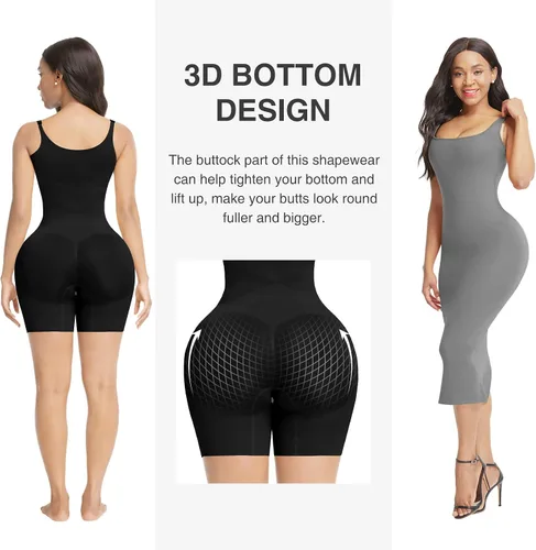 Vista 3 de FeelinGirl Faja moldeadora para mujer, con control de abdomen, sin costuras, con entrepierna abierta