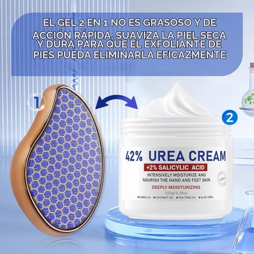 Vista 9 de OUKEYA Crema de urea 42% para secar la piel áspera 5.29 oz, con lima de pie