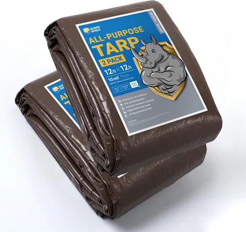 Vista 122 de GUARD SHIELD - Lona resistente, impermeable, de polietileno, gruesa, resistente a los rayos ultravioleta, con ojales, para exteriores, 6 x 8 pies