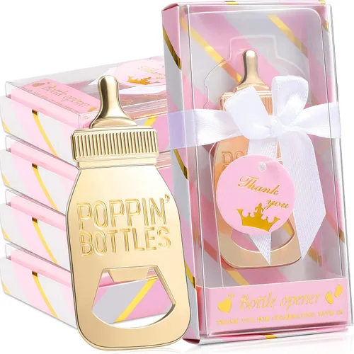 Vista 8 de Chengu 50 piezas abrebotellas, regalos para baby shower, recuerdos de baby shower, para invitados, fiesta de premio, ganador, revelación de género