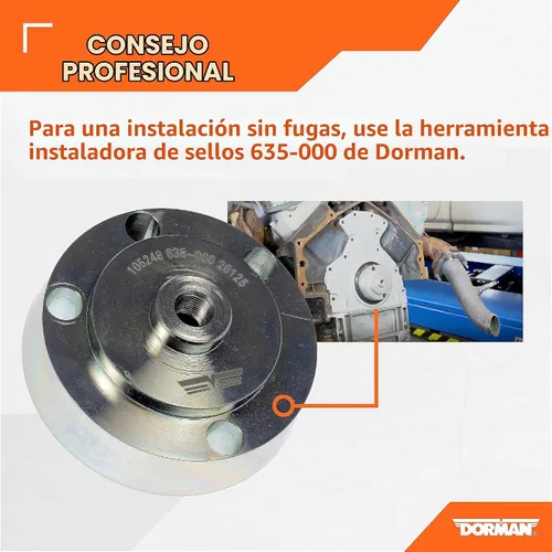 Vista 4 de Dorman 635-518 tapa para sello principal trasero del motor compatible con modelos seleccionados