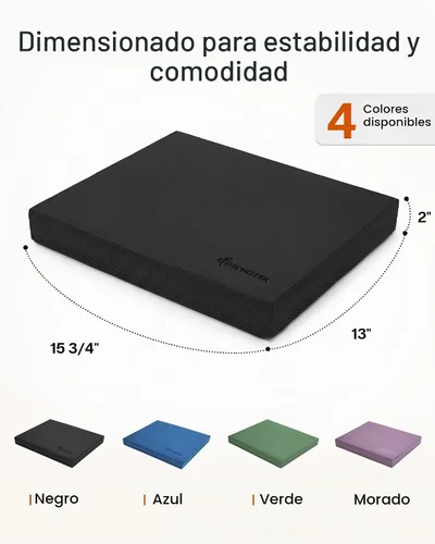 Vista 5 de StrongTek Almohadilla de equilibrio profesional de espuma para ejercicios, 15.8 x 13 x 2 pulgadas, rodillera de espuma TPE de alta densidad
