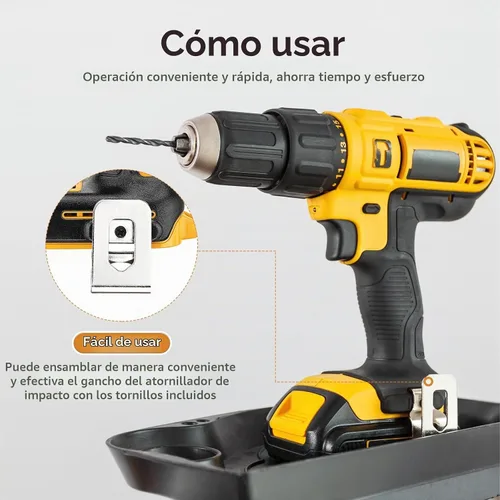 Vista 5 de Clips de cinturón para Dewalt, 4 clips de taladro de acero inoxidable 304, ganchos de herramientas con tornillos para N268241 N086039 compatibles