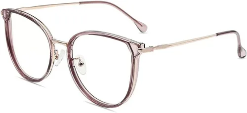 Vista 8 de Firmoo Lentes de bloqueo de luz azul, montura redonda retro, antifatiga ocular, anti UV400, lentes de computadora para mujeres y hombres, negro
