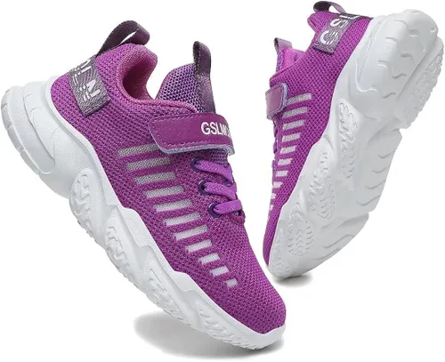 Vista 4 de Jakcuz Tenis de plataforma para niños, ultraligeros, transpirables, informales, para gimnasio, deportes, caminar, para niñas y niños