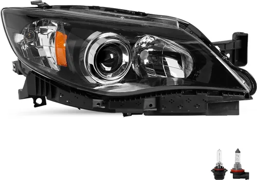 Vista 12 de SOCKIR - Conjunto de faros delanteros halógenos compatible con Subaru Impreza WRX Outback Sport 2008-2011, faro proyector con carcasa cromada