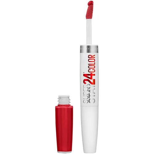 Vista 45 de Maybelline Super Stay 24, lápiz labial líquido de maquillaje de 2 pasos, color altamente pigmentado de larga duración con bálsamo hidratante, Merlot