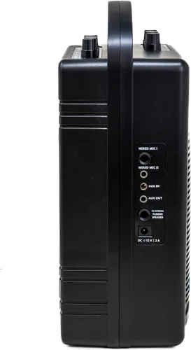 Vista 4 de HISONIC HS120BT HL Sistema PA portátil con micrófonos inalámbricos y batería recargable de litio y cable de coche Bluetooth conectado con teléfonos