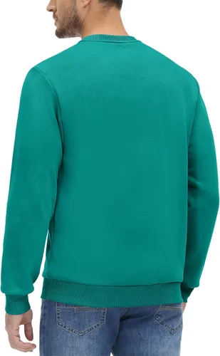 Vista 6 de MAGCOMSEN Sudadera de cuello redondo para hombre de manga larga casual cálida de forro polar