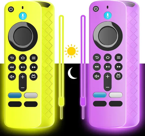 Vista 12 de Wevove (newestmodel) Funda protectora suave para control remoto, antideslizante, a prueba de golpes, funda protectora de silicona con cordón que