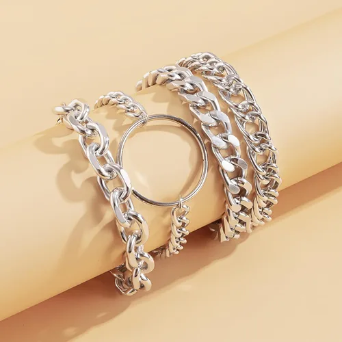 Vista 57 de Long tiantian Pulsera de oro gruesa para mujer, pulseras de oro delicadas, pulseras para mujer, pulseras apilables de eslabones de cadena