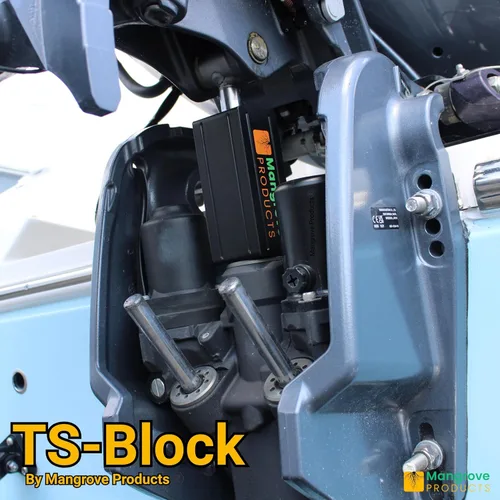 Vista 7 de Mangrove Products: Protector de Travesaño en Forma de Cuña, Soporte de Motor Fuera de Borda, Brazo Simple, Accesorios para Barco Pontón