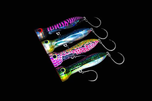 Vista 3 de Colección de Señuelos Topwater Popper Nomad Design Chug Norris – Señuelo Flotante para Pesca en Superficie de Agua Salada en Alta Mar - Cuerpo
