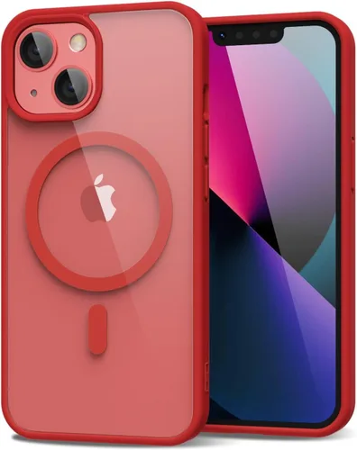 Vista 203 de oakxco Funda magnética transparente compatible con Magsafe, bonita funda delgada y transparente de poliuretano termoplástico no amarillenta, carcasa