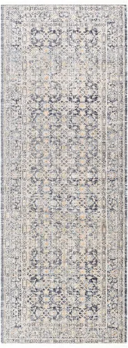 Vista 5 de Livabliss x Becki Owens Margaret Alfombra de Pasillo Vintage Lavable para Exteriores, 2'7" x 7'3", Gris/Carbón, (7' y menos)