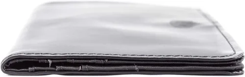 Vista 6 de Big Skinny Billetera ejecutiva de piel para mujer con pliegue doble, porta hasta 40 tarjetas