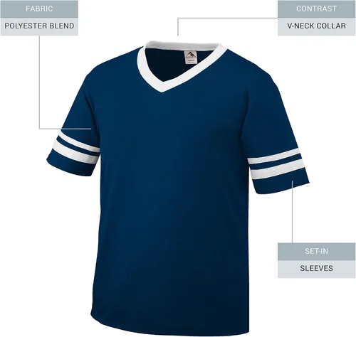 Vista 70 de Augusta Sportswear Jersey de rayas de manga para hombre