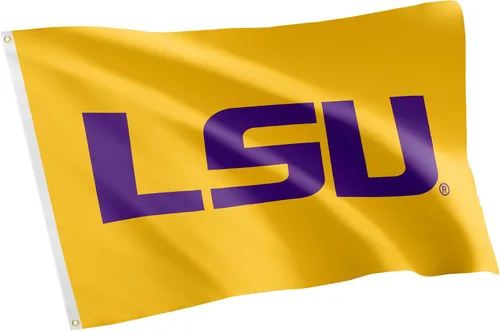 Vista 7 de Desert Cactus Bandera de la Universidad Estatal de Louisianna – Bandera de los Tigres LSU de 3 x 5 pies, tela duradera para interiores y exteriores