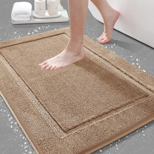 Vista 21 de IM HOME Tapetes de baño, felpa ultra suave, de microfibra esponjosa, absorbente, parte trasera antideslizante, lavable a máquina, tapetes para suelo