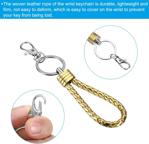 Vista 3 de PATIKIL Llaveros de pulsera, llavero con correa de mano para llaves