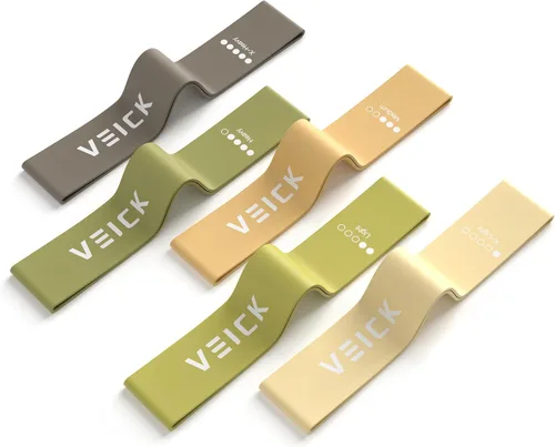 Vista 8 de VEICK 5-Level Resistance Loop Bands Set for Strength Training & Pilates Surtido
