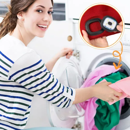 Vista 3 de 18 piezas unisex gorro con luz USB recargable LED sombrero linterna linterna para hombres, papá, padre, marido