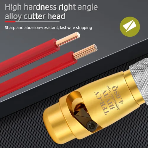 Vista 3 de Herramienta para pelacables y tornado, juego de herramientas de electricista profesional para cable de taladro eléctrico, desmontaje rápido