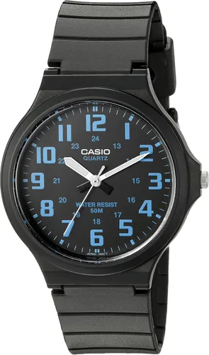 Vista 4 de Casio MW240 Series Men’s Quartz Watch 50M WR Large Resin Case Resin Glass Resin Band Large Arabic Numerals Analog Watch Easy to Read