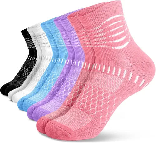 Vista 10 de IRAMY Calcetines de compresión de tobillo Coolmax para mujeres y hombres, calcetines que absorben la humedad, alivio de la fascitis plantar, 3/5