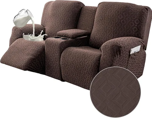 Vista 10 de Gennia Funda Impermeable para Silla Reclinable, Fundas Elásticas para Sofá Reclinable con Bolsillos, Fundas Lavables para Silla Reclinable Lazy Boy