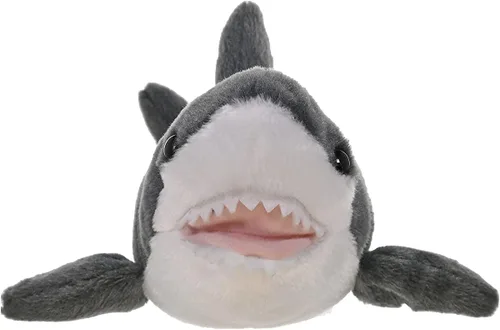 Vista 2 de Wild Republic Gran tiburón blanco de peluche, peluche de juguete, regalos para niños, Cuddlekins de 13 pulgadas