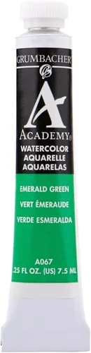 Vista 6 de Grumbacher Academy Pintura de acuarela, 0.3 fl oz/0.25 onzas, óxido de cromo verde (A048)