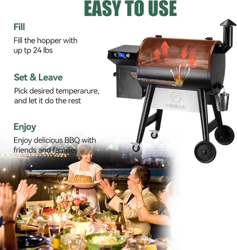 Vista 7 de Z GRILLS Parrilla de barbacoa al aire libre 7002C, 697 pulgadas cuadradas