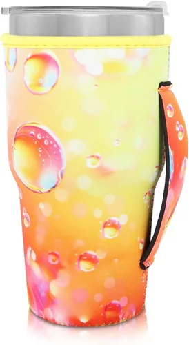 Vista 63 de Fundas Aislantes de Neopreno Portavasos con Asa para Vasos Tumbler de 20oz, Funda Reutilizable para Café Helado Para Tazas de Café de 30oz - 32oz