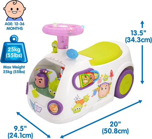 Vista 2 de Kiddieland Disney Toy Story Activity Ride-On, Buzz Zoom