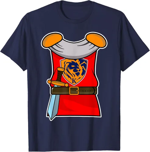 Vista 25 de Disfraz medieval de caballero de Halloween para adultos y niños, Negro, S