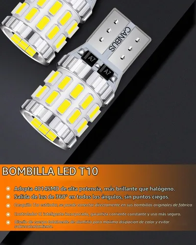 Vista 4 de Kit de Paquete de Bombillas LED Blancas Compatible con Toyota Corolla 2003, 2004, 2005, 2006, 2007, 2008, 2009, 2010, 2011, 2012, Luz
