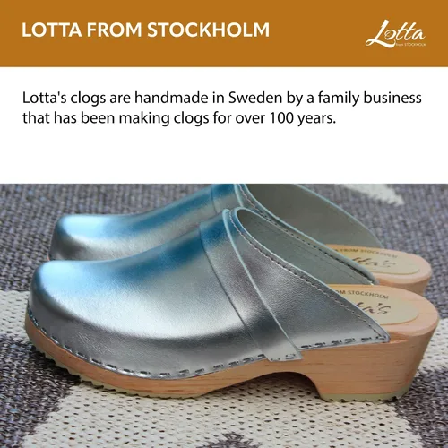 Vista 2 de Lotta From Stockholm Zuecos suecos Zuecos clásicos en plata