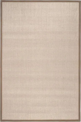 Vista 102 de Alfombra de sisal Safavieh, de color maíz y negro, tejida a mano, de la colección de fibras naturales; 5 x 8 pulgadas, NF441A, Tela, Gris / Gris
