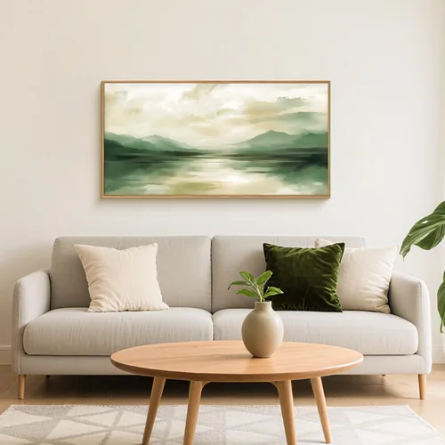 Vista 288 de FWIEXA Juego de Arte de Lienzo Bohemio Enmarcado para Pared, Cuadros Botánicos Verde Salvia Decoración de Pared, Impresiones de Arte de Plantas