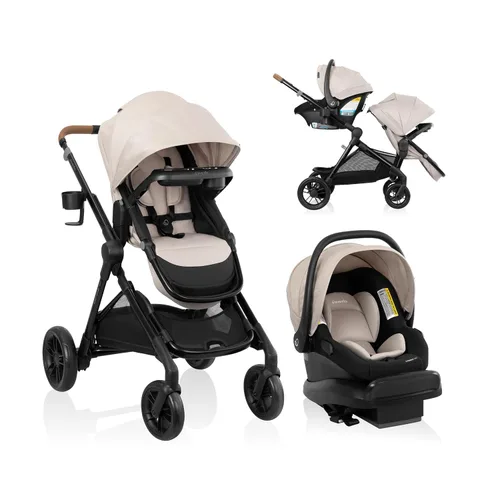Vista 17 de Sistema de transporte modular Evenflo Pivot Xpand con asiento de coche para bebé LiteMax (Negro Ayrshire)