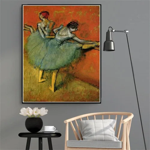 Vista 2 de Pintura por números para bailarines adultos en The Barre Pintura por Edgar Degas Kit de pintura por números sobre lienzo para principiantes
