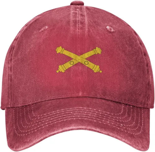Vista 2 de IMEEGIEN The Crossed Cannons Insignia of the US Army Field Artillery Gorra de béisbol para hombres y mujeres, sombrero de vaquero para adultos