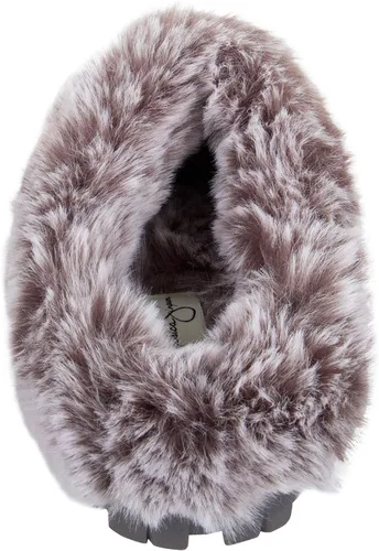 Vista 11 de Jessica Simpson - Zueco de piel sintética para mujer pantuflas cómodas y peludas para interiores con espuma viscoelástica