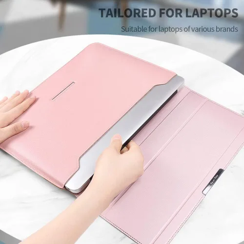 Vista 7 de 13 14 Inch Laptop Sleeve Case Waterproof Leather Case with Adjustable Stand Compatible with MacBook Air/Pro 13-13.3 inch / 2021 Mac MacBook 14inch